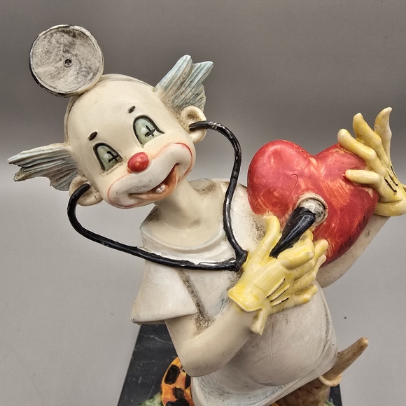 Vintage Fontanini Depose Italy Clown Figurine DOCTOR Carrara Marble Simonetti. - Picture 5 of 10